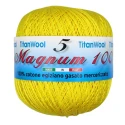 Magnum Crochet Yarn N°8 Titan Wool 100% Egyptian Cotton Makò - Yellow