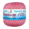 Filato per uncinetto Magnum N°8 Titan Wool 100% Cotone egiziano Makò - Rosa bubble gum