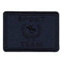 Sport Team rettangolo grande applicazione patch ricamata termoadesiva blu - Modidea