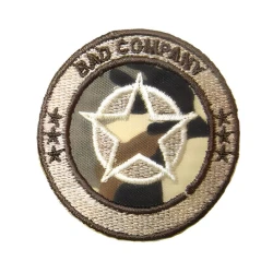 Bad Company round military embroidered iron-on patch 2