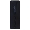 Rectangular zip patch embroidered heat-adhesive