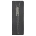 Rectangular zip patch embroidered heat-adhesive