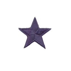 Stella piccola in tinta unita blu applicazione patch ricamata - Modidea