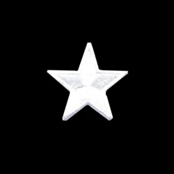 Small plain star embroidered iron-on patch 2