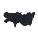 Graffiti street lettering embroidered iron-on patch