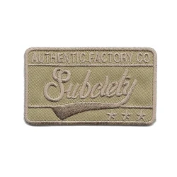 Rectangular Subclety embroidered iron-on patch 2