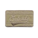 Rectangular Subclety embroidered iron-on patch