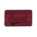 Rectangular Subclety embroidered iron-on patch