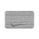 Rectangular Subclety embroidered iron-on patch
