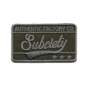 Rectangular Subclety embroidered iron-on patch