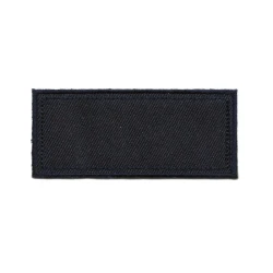 Rectangle iron-on embroidered plain patch