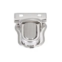 Folder clasp with silver striped button for handmade bags