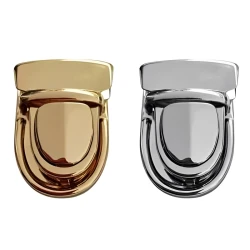 Shield button clasp for handmade bags