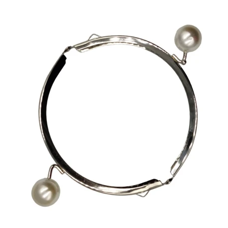 Click clac ball purse clasp opening with white coloured beads