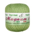 Filato per uncinetto Magnum Titan Wool 100% Cotone egiziano Makò Verde Pistacchio