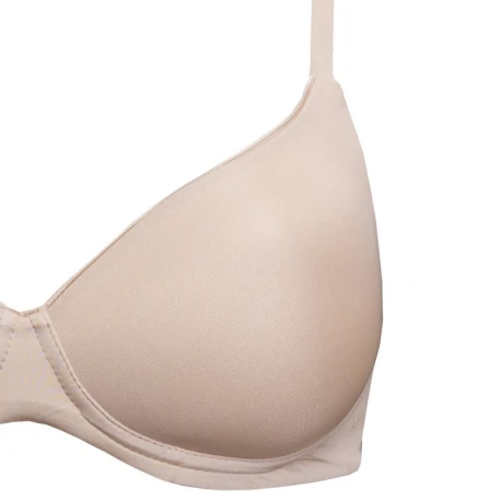 Reggiseno imbottito con coppe graduate e preformate cipria, senza ferretto - 1556 Sì è Lei intimo