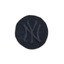 Round NY New York iron-on embroidered patch 2