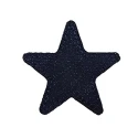 Denim star embroidered iron-on patch - Modidea