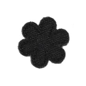 Denim flower embroidered iron-on patch appliqué