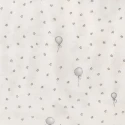 Star and balloon patterned cotton fabric 140cm high