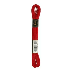 Anchor Cotone da Ricamo - Colore 47 rosso scuro - Coton à Broder matassina da 30m