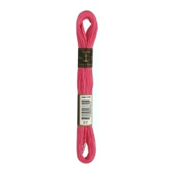 Anchor Cotone da Ricamo - Colore 57 rosa fuxia - Coton à Broder matassina da 30m