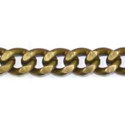 15mm polished aluminium chain with crushed bronze link