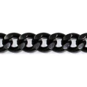 Polished aluminium chain 15mm with black crushed link