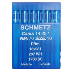 Schmetz 10 Needles No. 70 industrial sewing machine DBx1 16x231 287WH 1738(A) Canu 14:25