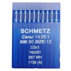 Schmetz 10 Needles No. 80 industrial lockstitch machine DBx1 16x231 287WH 1738(A) Canu 14:25
