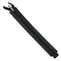 35 cm zip in black faux leather, ideal for bags and clutches - MA143 Mas