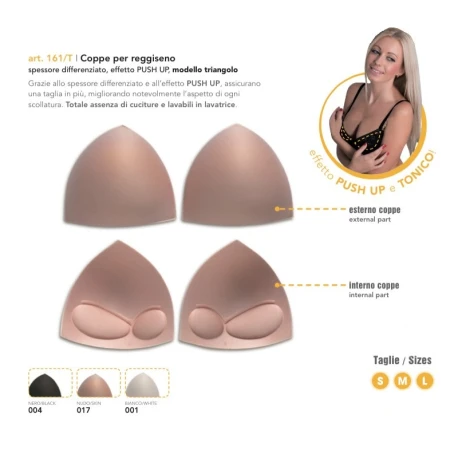 Coppe per Reggiseno a spessore differenziato Modello a TRIANGOLO - 161T Marbet