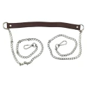 Manico a tracolla in ecopelle e catena argento in ottone da 60cm per lato - MA144S Mas