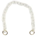 Marbled polished resin chain with large links, ideal as a bag handle