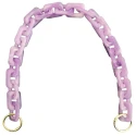 Marbled polished resin chain with large links, ideal as a bag handle