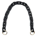 Marbled polished resin chain with large links, ideal as a bag handle
