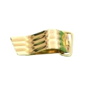 Round corrugated flap clip for elegant and practical attachment