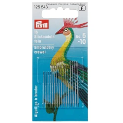 Aghi per ricamo 'Crewel', con cruna argento No. 5-10 assortiti - 125543 Prym 2