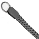 Tracolla per borse in vera pelle intrecciata grigio - MA119 Mas