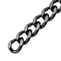 Aluminium chain with 12mm groumette flattened links in gunmetal grey - K1355/3.0Benox