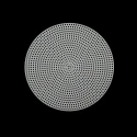 Rete canvas rotonda piccola per realizzare borse all'uncinetto e altri progetti, diametro 20cm con foro 2mm