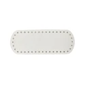 Fondi ovali piccoli in eco pelle per borsa colore bianco - 21cm x 8cm - Mas