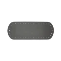Fondi ovali piccoli in eco pelle per borsa colore grigio - 21cm x 8cm - Mas