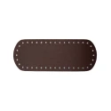 Fondi ovali piccoli in eco pelle per borsa colore marrone - 21cm x 8cm - Mas