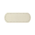 Small oval faux leather bag inserts in cream colour - 21cm x 8cm - Mas
