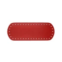 Small oval faux leather bag liners in red - 21cm x 8cm - Mas