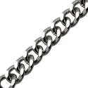 12mm silver-coloured aluminium chain with flattened groumette links - K1355/3.0Benox