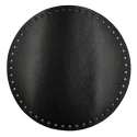 Round genuine leather bottom for crochet bag Ø 23cm colour black - MA!127