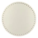 Round genuine leather bottom for crochet bag Ø 23cm cream colour - MA!127