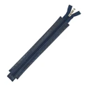 30 cm zip in blue faux leather, ideal for bags and clutches - MA142 Mas